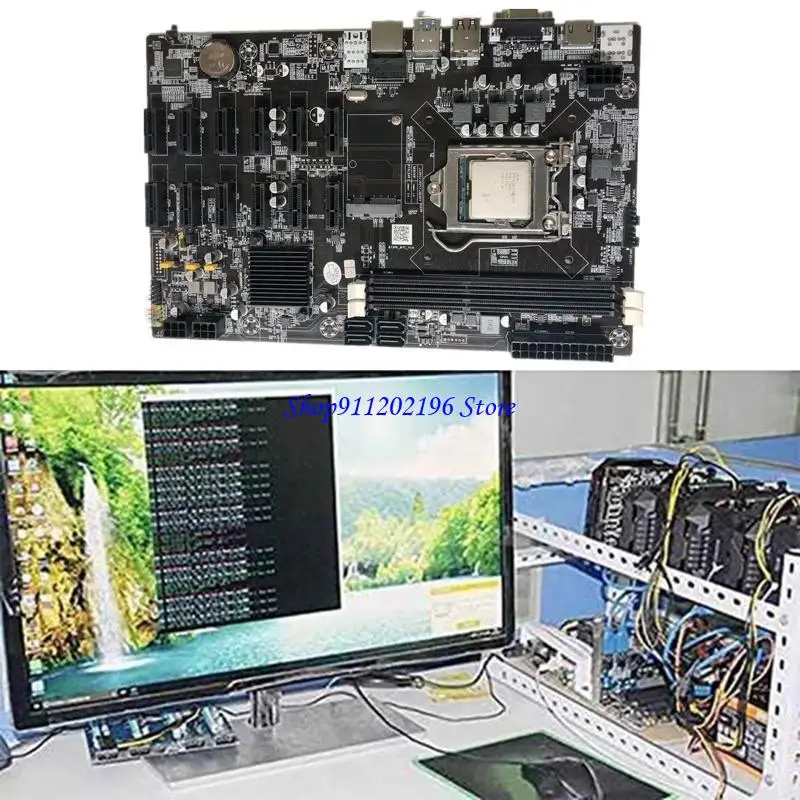 

P82A B75-BTC Miner Motherboard LGA 1155 DDR3 Memory 12 PCI-E-слот для ETH Miner для W/G530/G540/G 550/G620/G630