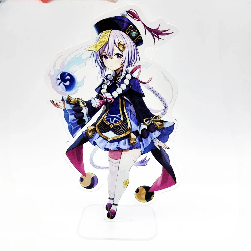 Genshin Impact Fantasy Figurines Eco-friendly Acrylic Standing Plate Zhongli Qiqi  Keqing Decoration Peripheral Products Kawaii