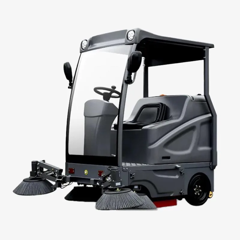 Half Open Canopy Electric Road Sweeper Outdoor Dust Leaves Garbage Cleaning Vehicle for Property Community Sanitation Customized