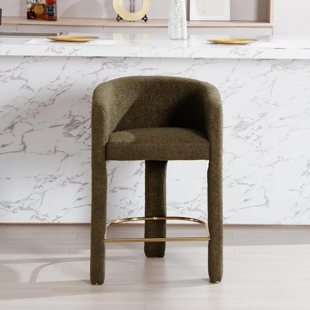 

26 Inch Upholstered Counter Height Bar Stools with Arms for Kitchen Island/Counter