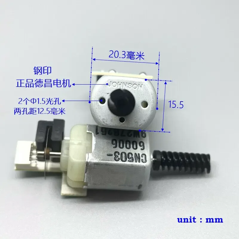 JOHNSON Mini 130 Motor DC 5V-12V 7000RPM Speed Encoder Worm Gear shaft AB Phase