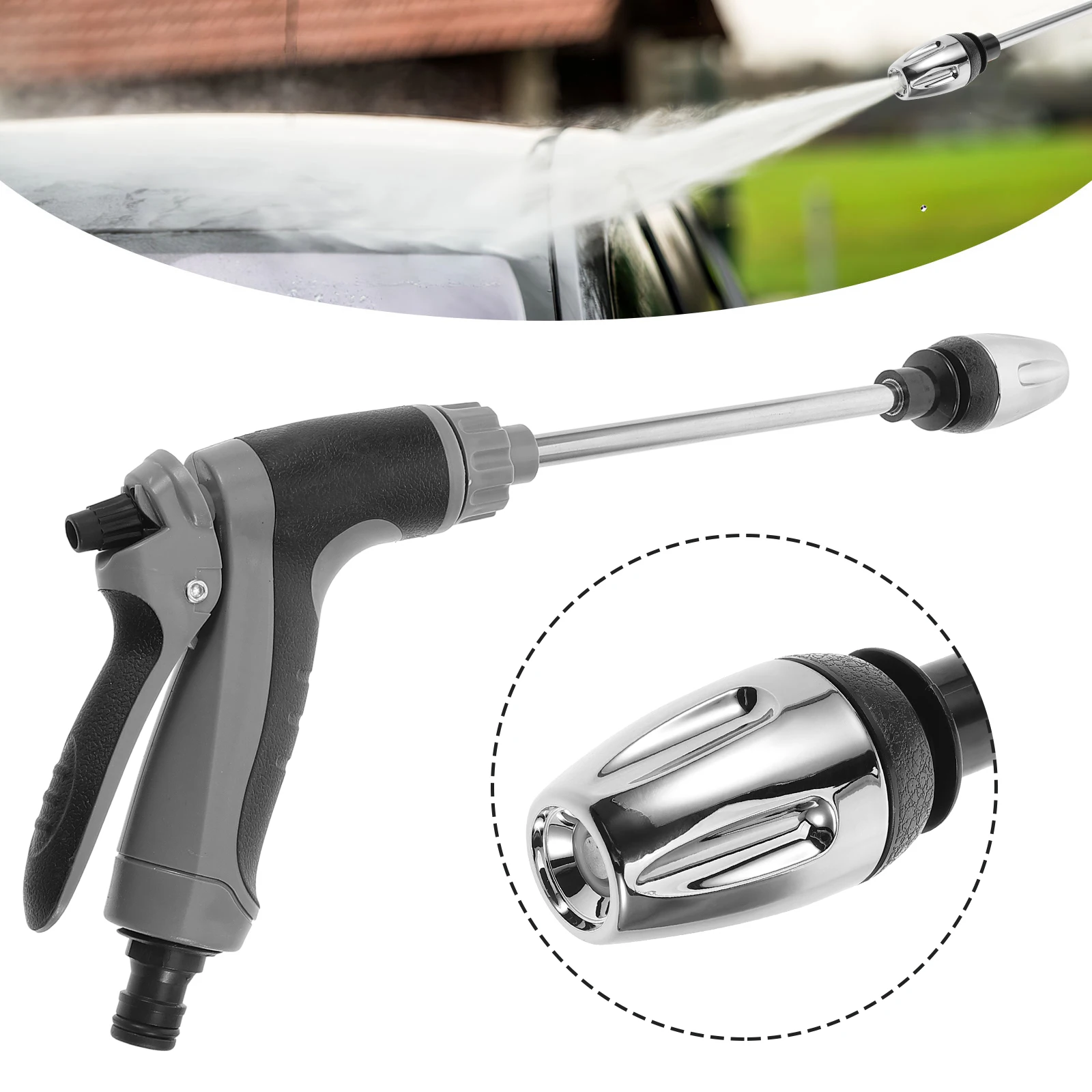

Alloy High Pressure Washer Car Wash Water Gun Spray Cleaner Portable Handheld Garden Hose Multifunctional Adjustable Flow