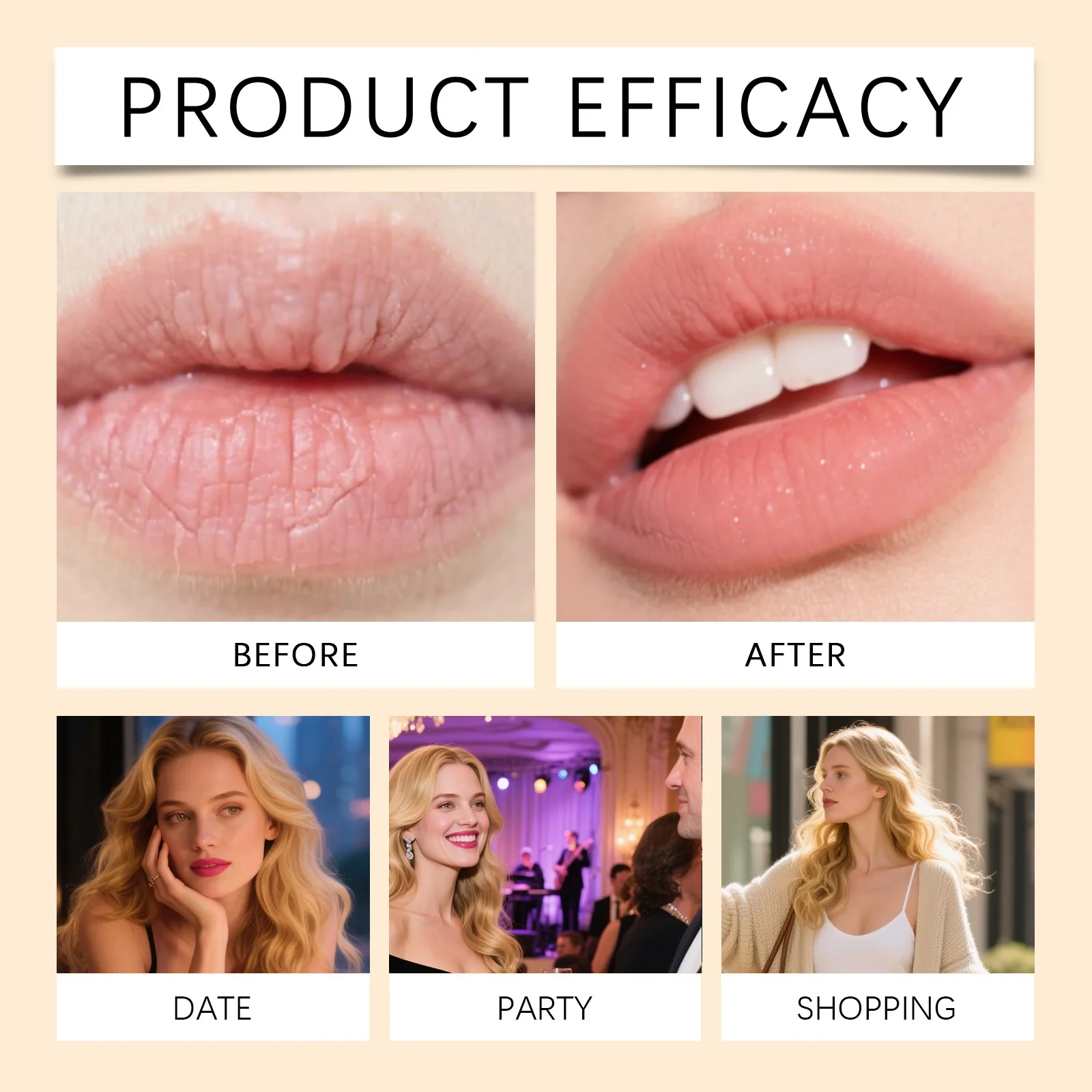 أحمر الشفاه المغذي والرعاية بلطف للشفاه الممتلئ والترطيب يوفر بلسم العناية بالشفاه المرطب والمغذي #4