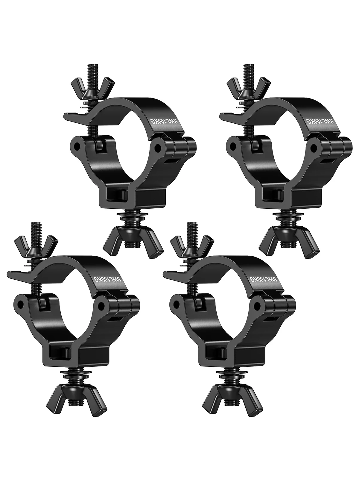 Nitehop 4 Stück Hochleistungs-Haken Bühnenlicht-Klemmhalter 48-52mm Halterung zum Aufhängen von PAR-Scheinwerfern DJ-Beleuchtungshalter Truss