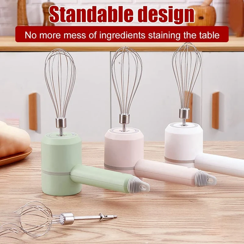 Hand Mixer Cordless Electric Blender Portable Multi-Purpose Food Beater For Mixing Eggs Whipping Cream Chopping Garlic