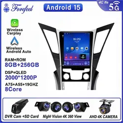 For Hyundai Sonata Yf 8 2K Android 16 2010-2018 Vertical Screen Car Gps Navigation Multimedia Radio Player Carplay All In One