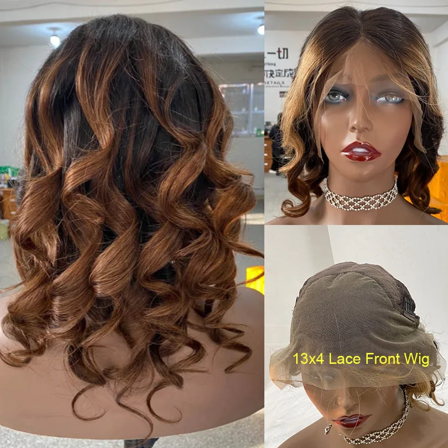 

Topnormantic Highlight Color 13x4 Short Hair Wig for Woman 13x6 Lace Front Wig with Baby Hair