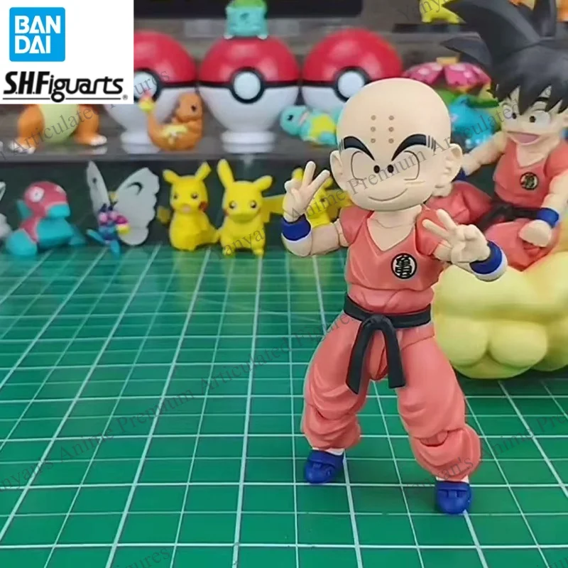 

Original Bandai S.H.Figuarts Kid Krillin Early Years Dragon Ball Movable Anime Figure Collectible Model