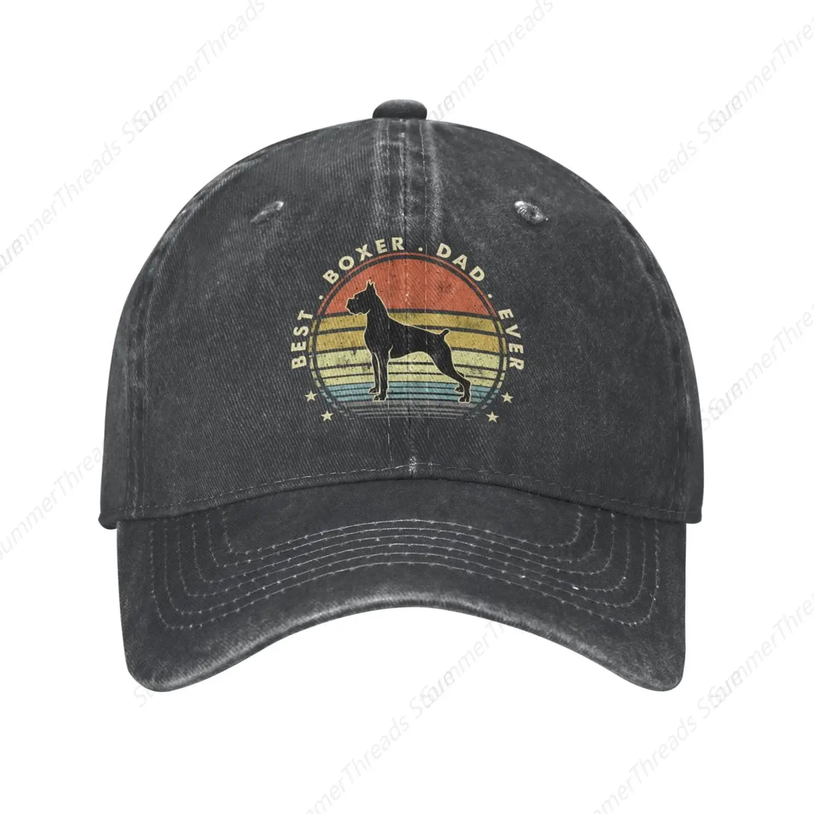 Adult Vintage Trucker Dad Hat,Best Boxer Dad,Baseball Cap Funny Cowboy Hat