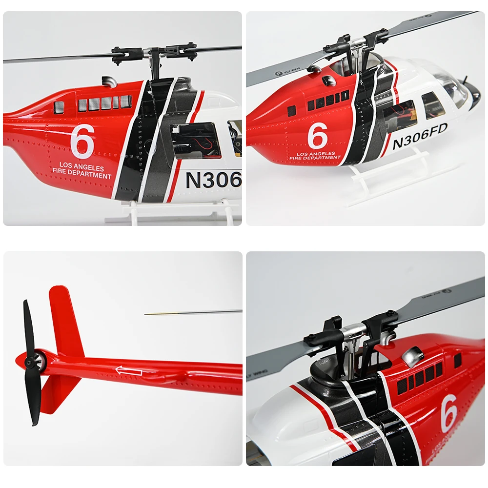 FLYWING Bell 206 V3 helicóptero a escala 6CH posicionamiento GPS y larga resistencia 1:16 RC avión con H1 rc heli Hobby para adultos
