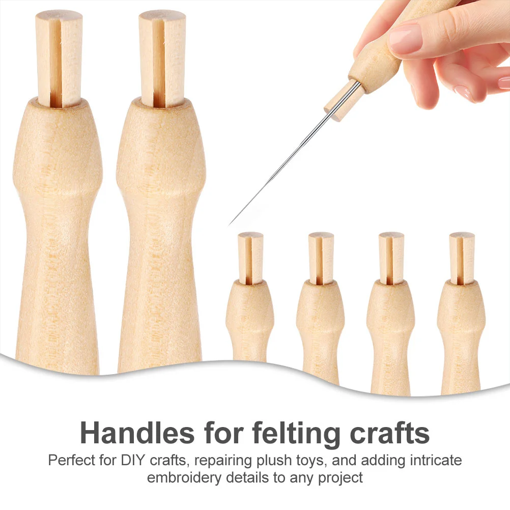 16 Pcs Poking Fun Needle Felting Pen Supplies Display Handles for Crafts Punch Hole