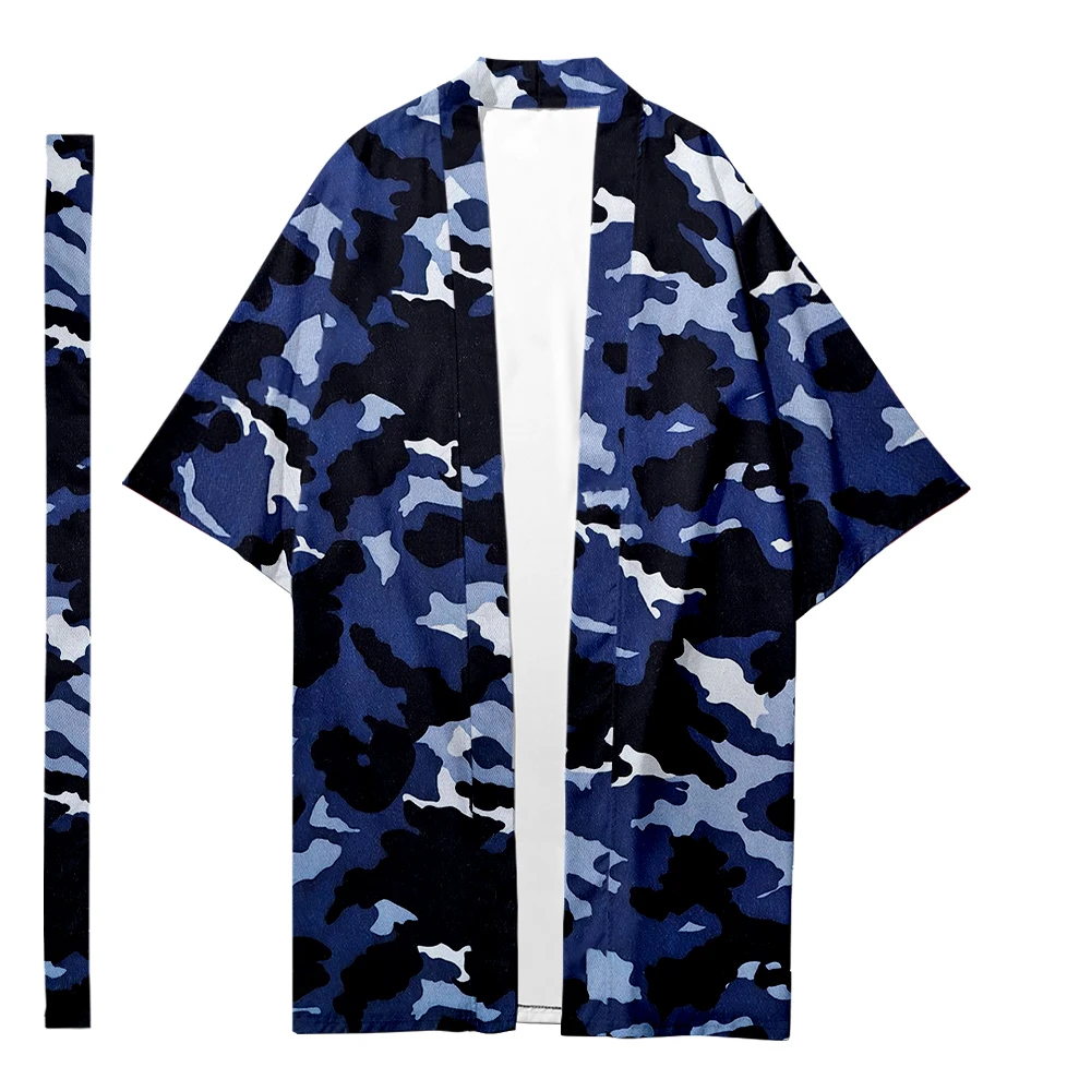 Herfst Samurai Kimono Cosplay Stijlvolle Haori Street Camouflage Kimono Mannen Vest Retro Gewaad Japanse Mode Yukata Vrouwen