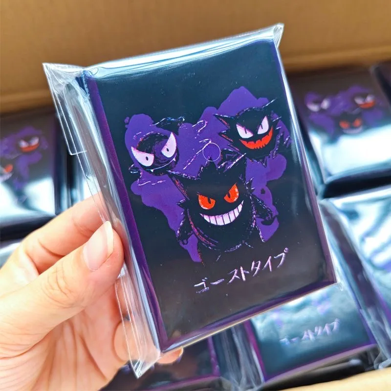 50PCS Game Card Sleeves Protection Transparent Playing  Protector Cards Folder Gengar  Case Holder Kids Toy