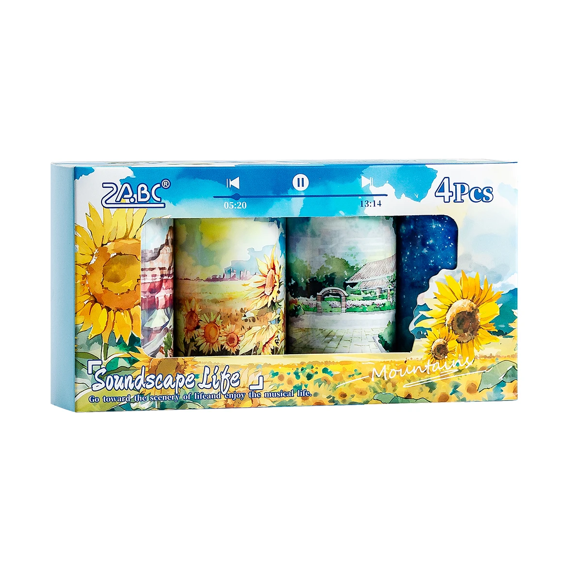 4-Roll PET Tape Set - Nature Landscape Scenics product image