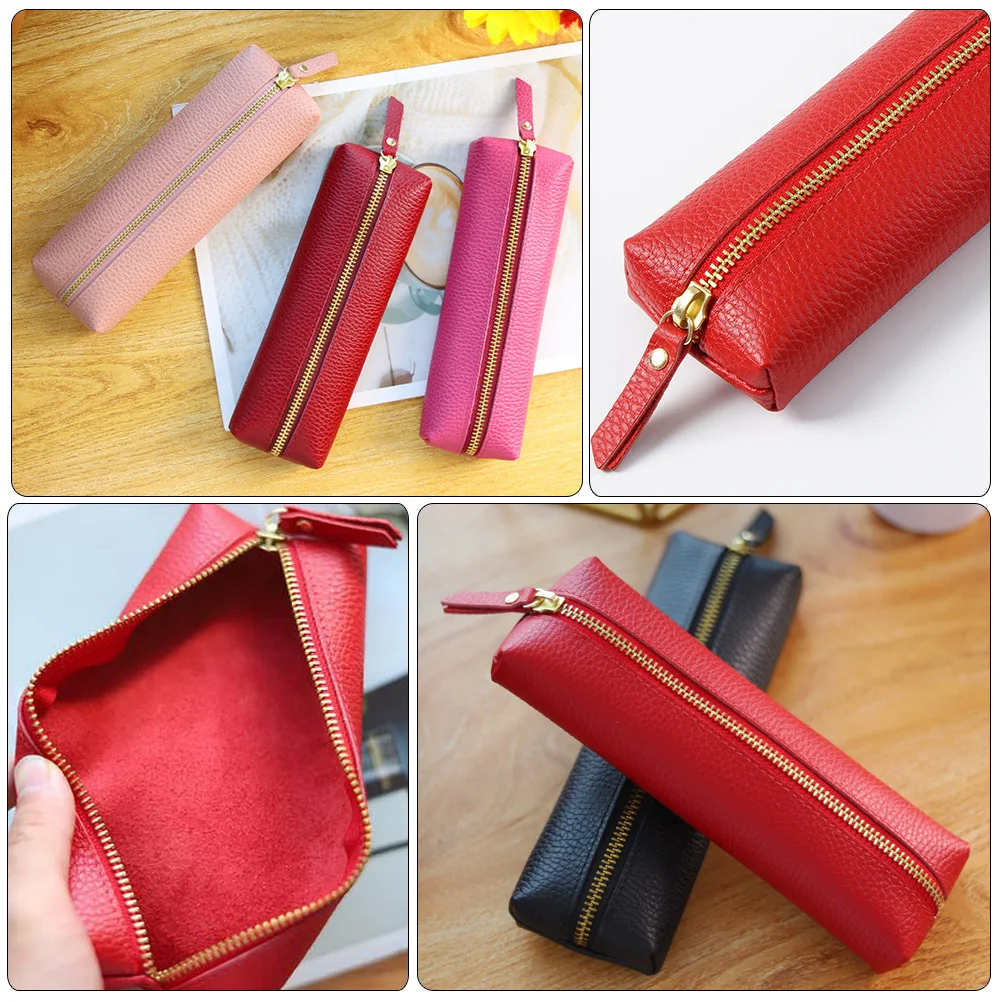 

Pencil Bag Durable Anti-Scratch Large Zipper Design Pen Organizer Multi-Function Stationery Storage Case for Students Teachers