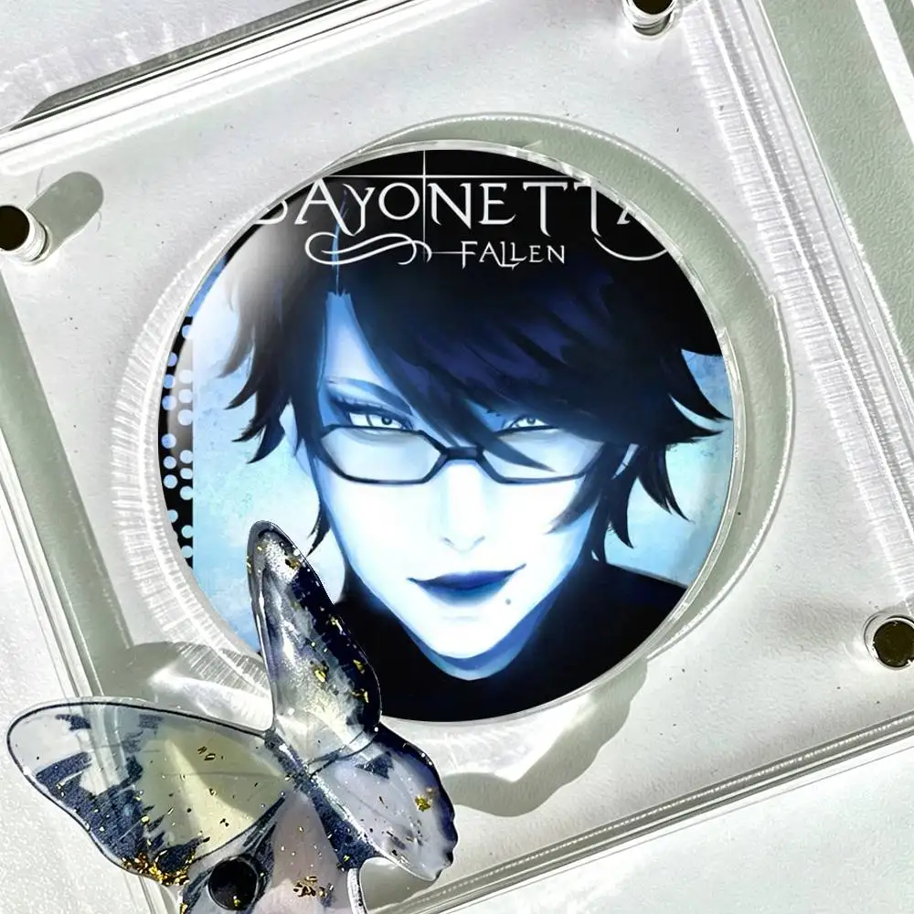 Game B-Bayonetta   Laser Badge Creative Pins Brooch for Bag Clothes Hat Decor Gifts Fans Collect