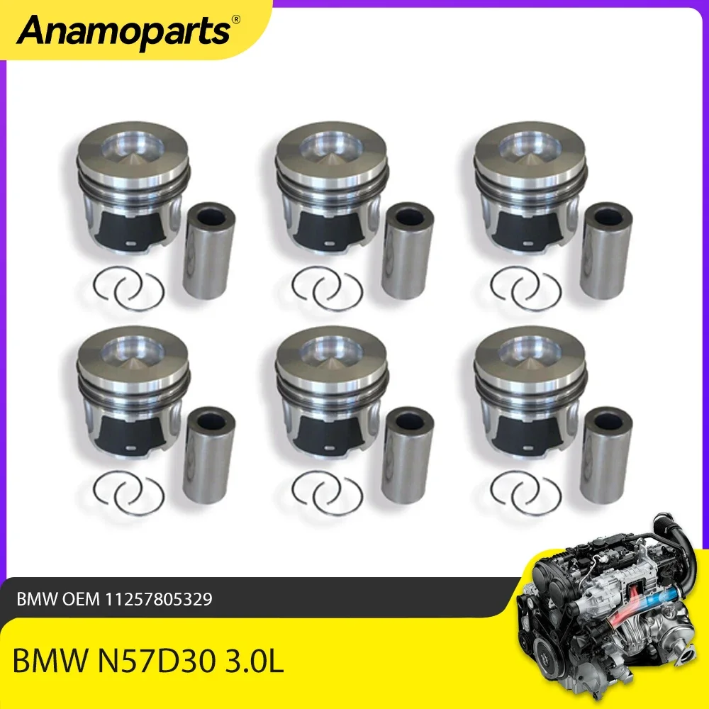6 X Piston With Rin… - image
