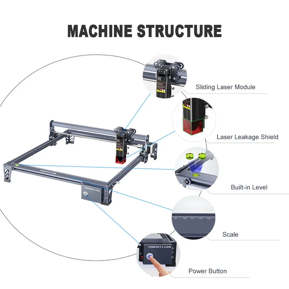 Intelligent Automatic Portable Mini Laser Cuter Engraver Metal Wood Acrylic Paper Leather Engraving Cutting Machine