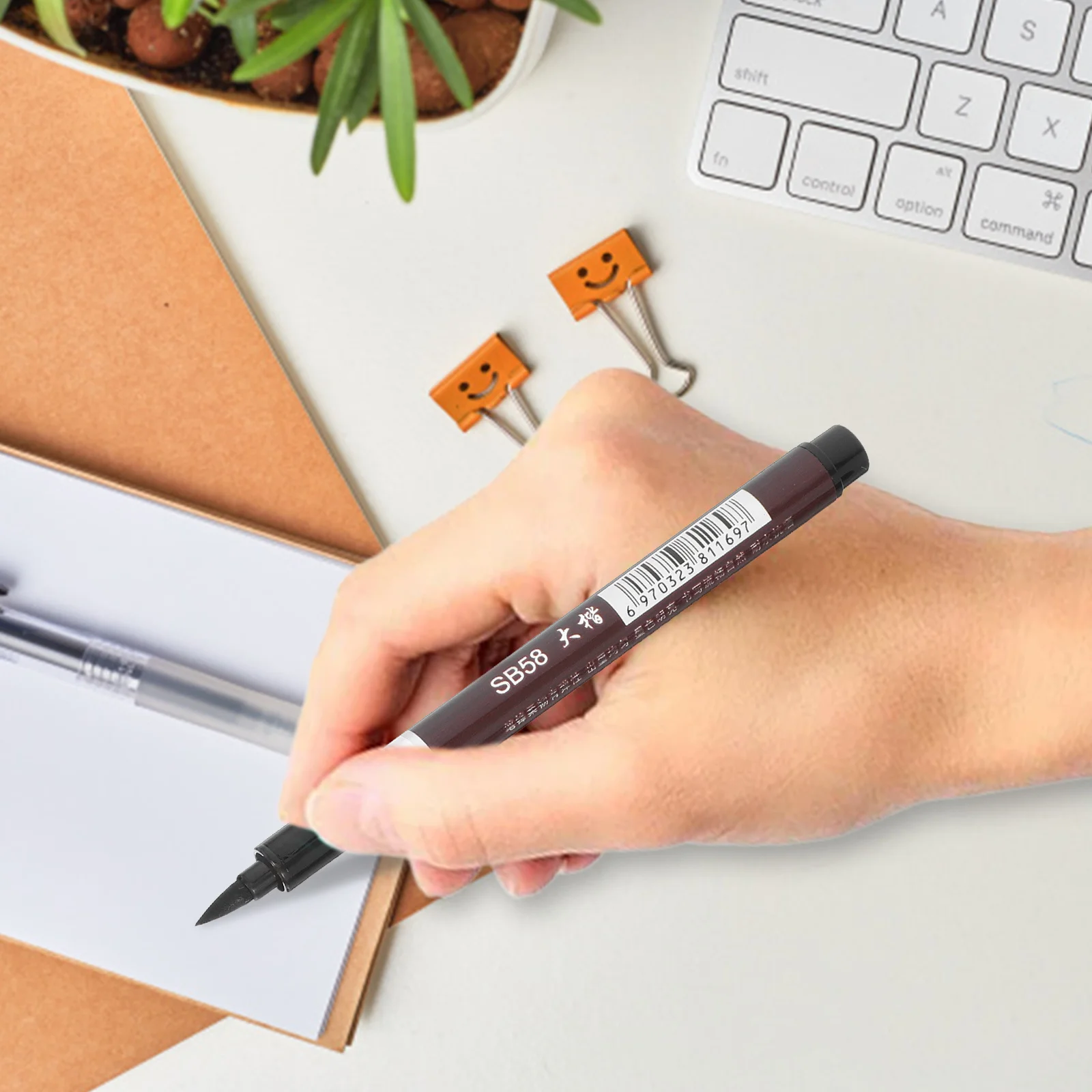 6 قطعة فرش الخط الصيني السلس الكتابة حبر الماء أقلام الرسم للخط الفني قلم الطلاء فرشاة المياه القلم