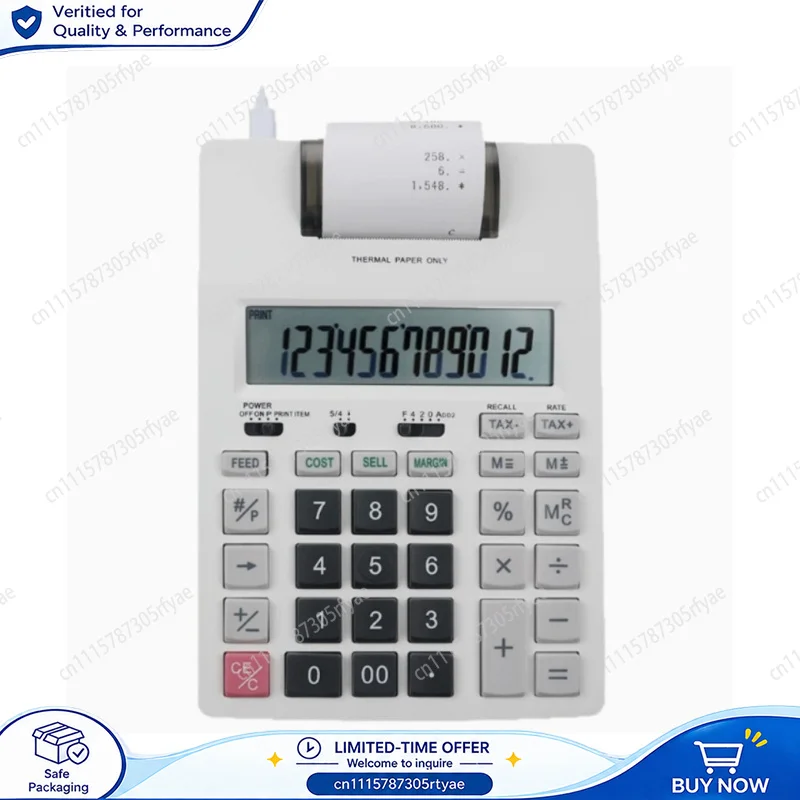 Office Financial Printing Calculator Professional Cashier Accounting Desktop Calculator Monochrome Printing Machine Accessory