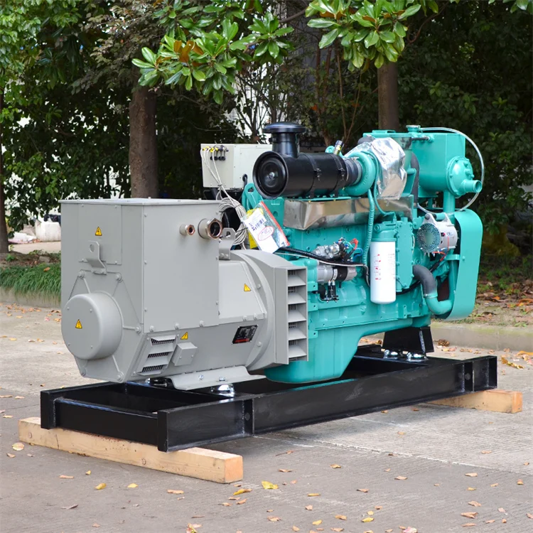 Fischer Sea Water Cooling Diesel Generator 100kw 120kw 150kw 170kw for Boat Marine Diesel Generator Set
