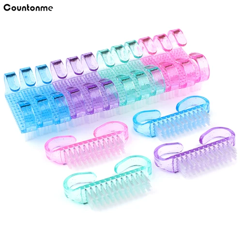 100 Uds. Cepillo para polvo para decoración de uñas, cepillos de limpieza en polvo para el cuidado de las uñas, herramientas para quitar cepillos de ángulo pequeño para manicura