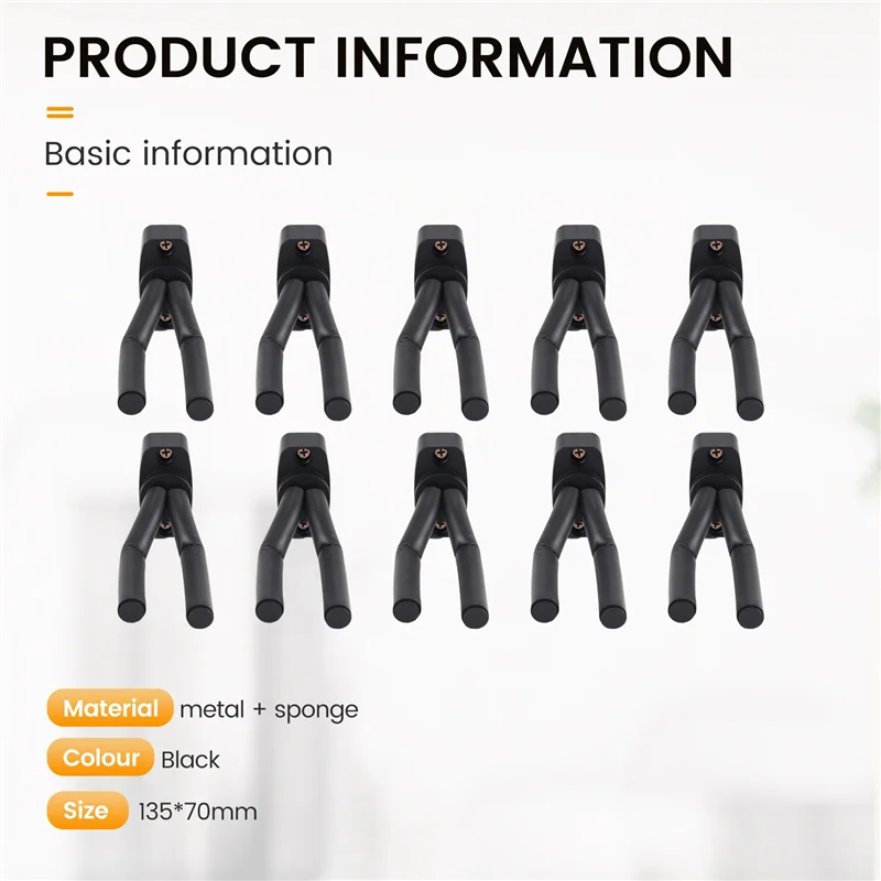 

10 шт., подставка для гитары, держатель для гитары, крючок, стойка, подставка, настенное крепление, домашний студийный дисплей для гитары, бас-B60B