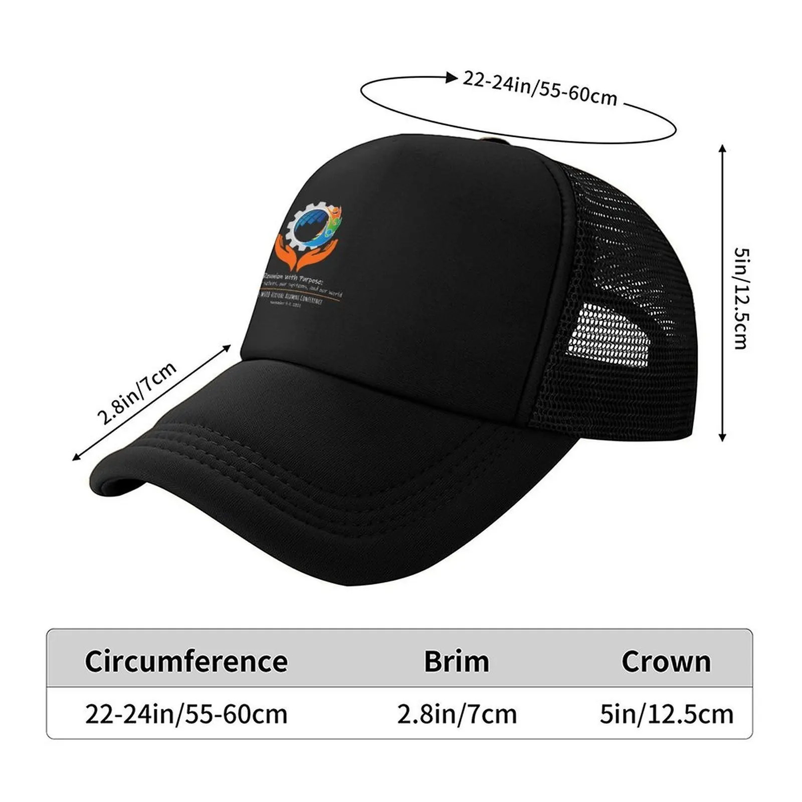 Conferenza virtuale MSOD 2021 (migliore per sfondi scure) Berretto da baseball Cappello da festa Cappello da sole alla moda Uomo Tennis Donna