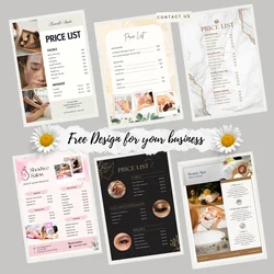 DsgnTouch Custom Beauty Flyers for Business Beauty Salon Flyer Template Printable A5 A6 Skin Care Flyer Social Media posters