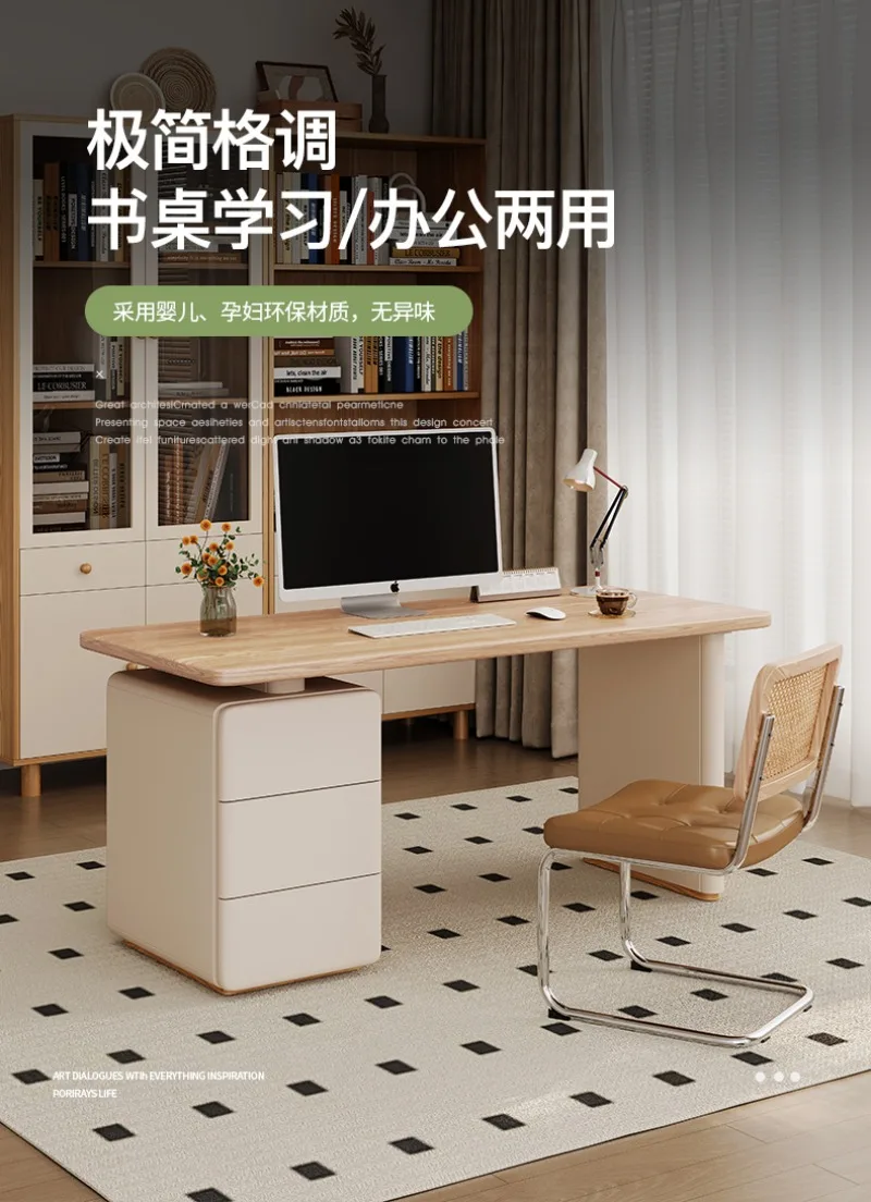 كريم سجل الرياح الخشب الصلب مكتب مكتب الكمبيوتر مكتب منضدة مستطيلة سطح المكتب غرفة نوم المنزل طاولة الدراسة #6