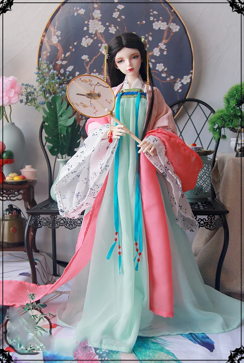 

1/4 1/3 Scale BJD Clothes Ancient Costume Fairy Dress Chinese Hanfu Outfit For BJD/SD MSD SD13 EID Big Girl Doll Accessories