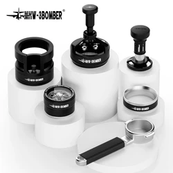 MHW-3BOMBER 58mm Dosing Funnel,Coffee Distributor,Espresso Portafilter Holder,WDT Tool,Espresso Tamper,Bottomless Portafilter
