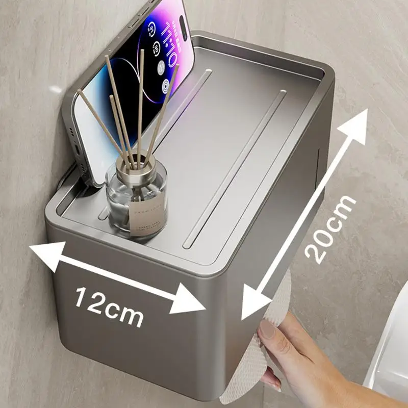 Feuchtigkeitsbeständiger, korrosionsbeständiger, wandmontierter Toilettenpapierhalter, keine Bohrinstallation erforderlich, Badezimmer-Papierspender – Detail 7