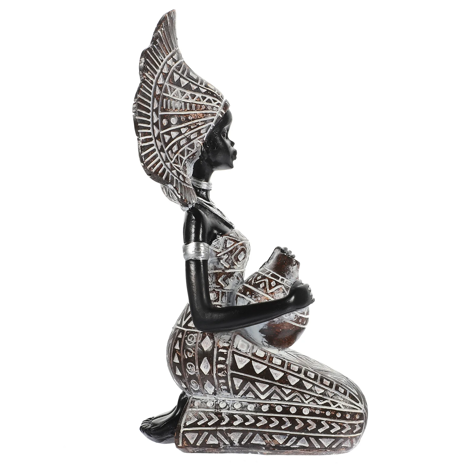 

Black Women Ornaments African Statues Figurine Sculptures Home Decor Wine Cabinet Lady Resin Woman Figure Miss