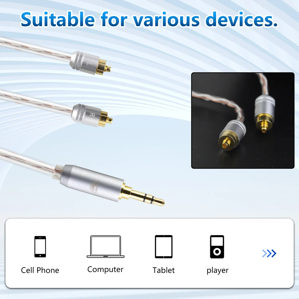 OKCSC Standard Balanced Earphone Cable for SONY IER-M7 IER-M9 IER
