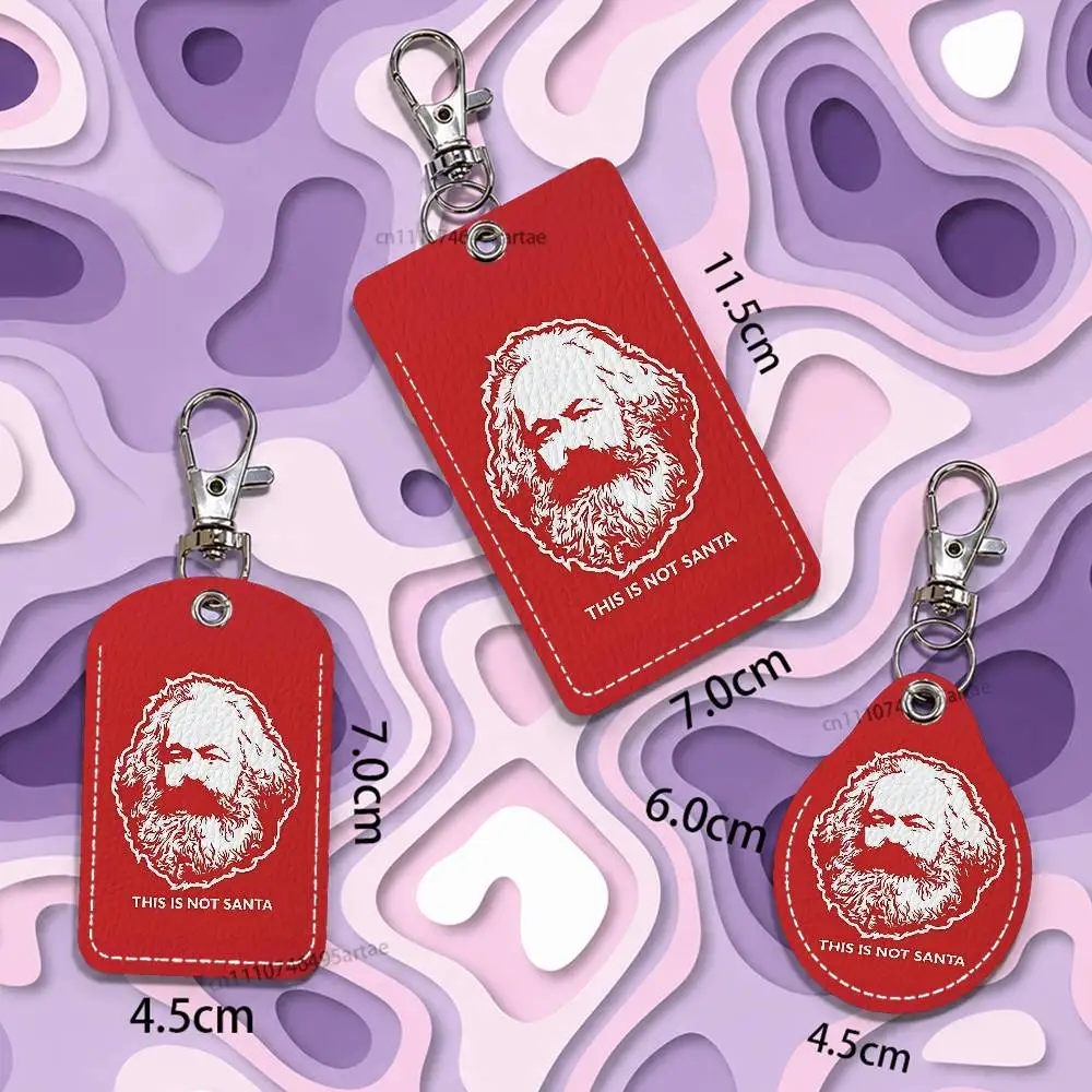 Che Guevara Karl Marx Card Keychain Fashion Pendant Bag ID Door Card Case Bus Card Cute Adult Scratch Resistant view 6