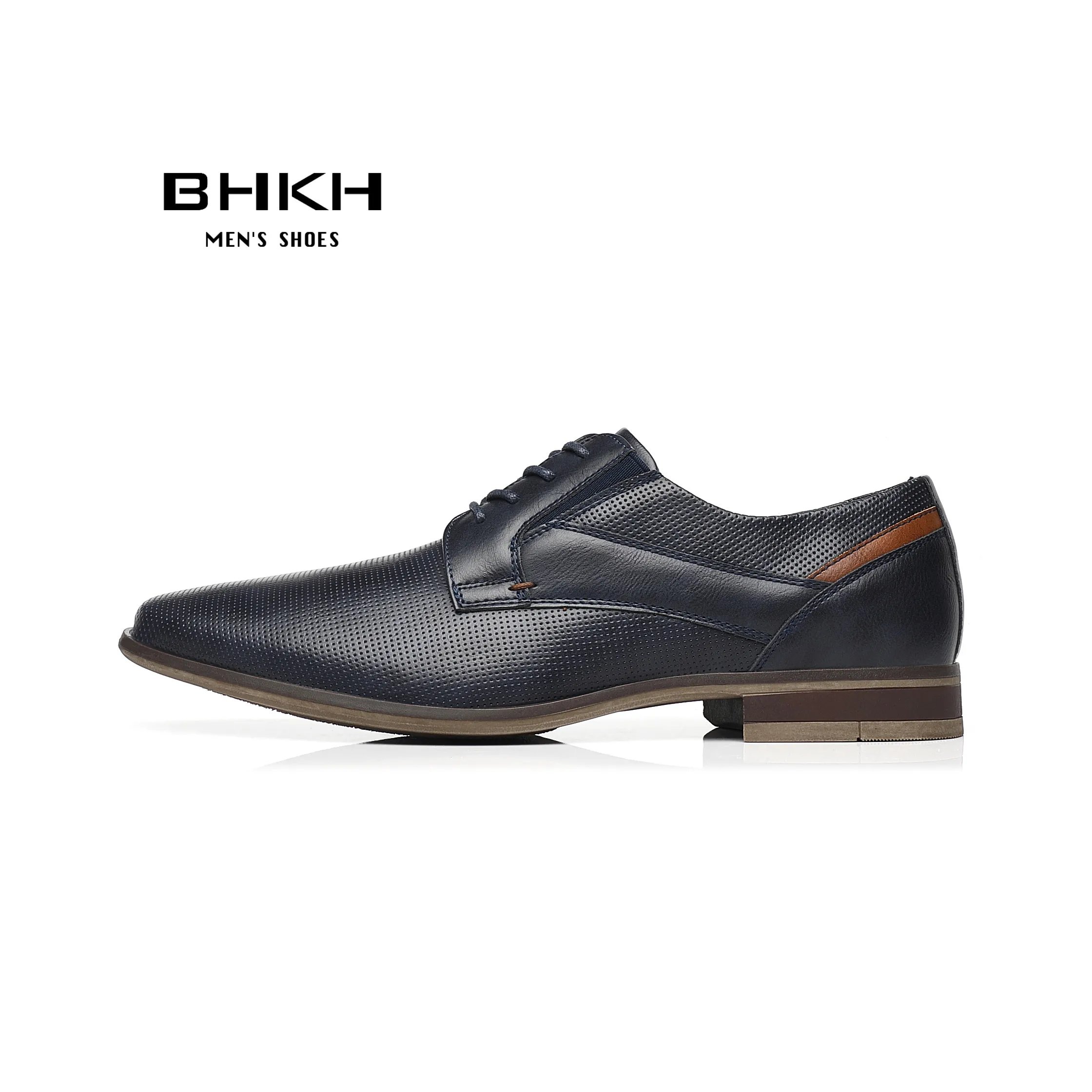 BHKH 2024 Man Formal Dress Shoes Spring Autumn Lace Up Men Wedding Shoes Smart Business Office Work for Men Shoes