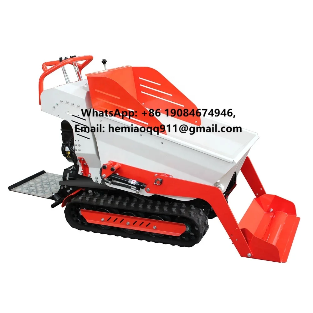 Mini Track Dumper Load Capacity 800kg Mini Lift Dumper 6.5HP Mini Crawler Dumper for Sale