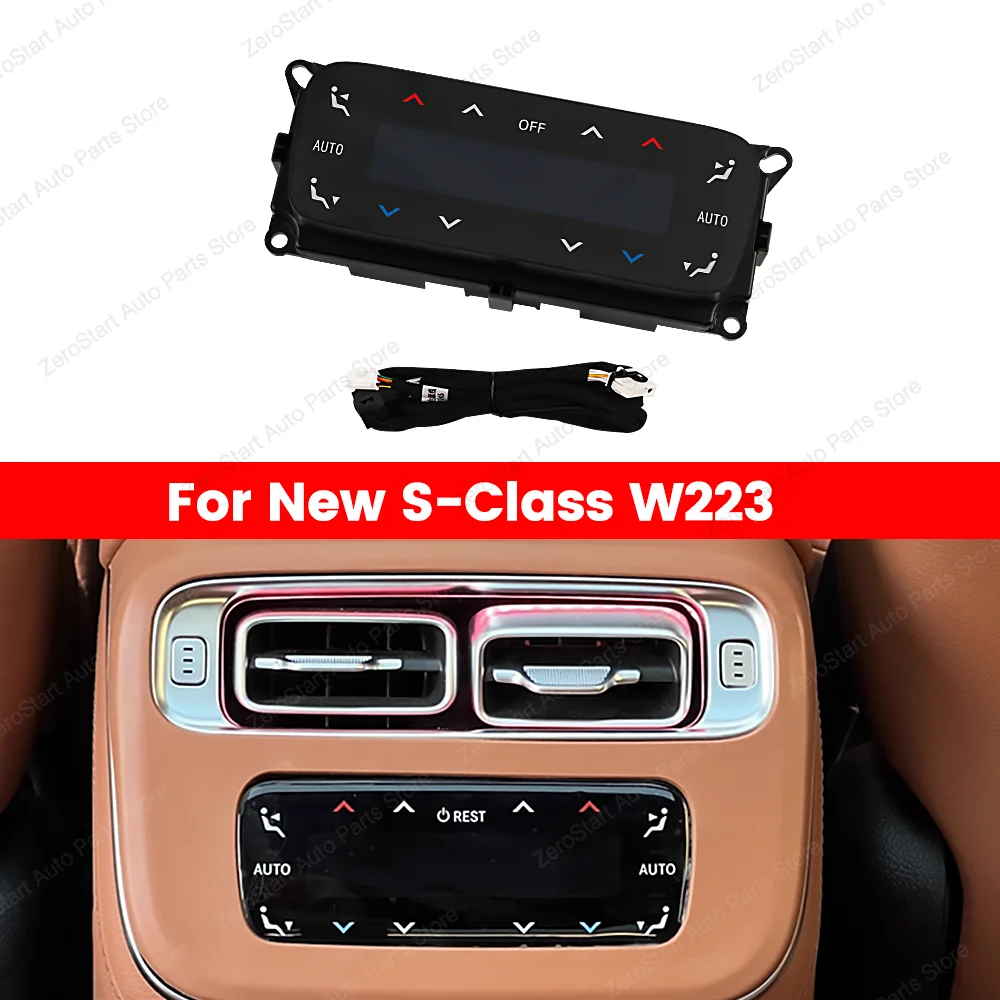 For Mercedes Benz S Class Rear Air Conditional Panel W223 S450 S480 S500 Car Rear Air Vent Control AC Screen Modificate Climate