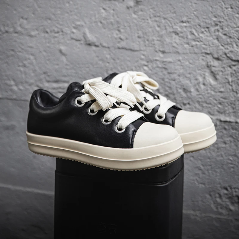 

Мужские повседневные спортивные кроссовки Mra Brand, новинка весенней коллекции 26-го года, модные уличные скейтерские кеды, с широкими шнурками, черные мужские повседневные туфли