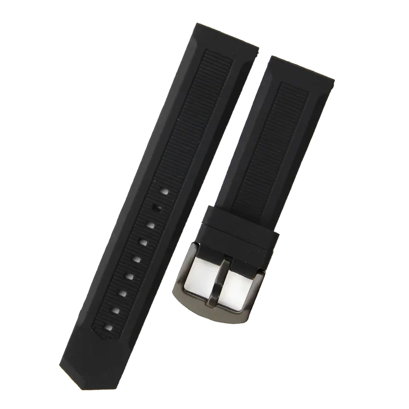 Pulseira de relógio de silicone de 22mm para tag heuer aquaracer série f1, pulseira de substituição respirável com fivela de aço inoxidável