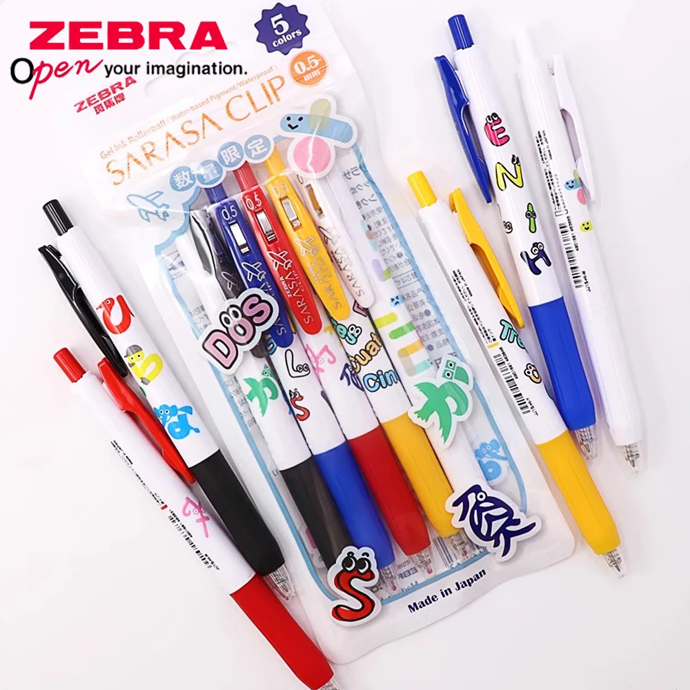 

5pcs/set New Japan ZEBRA SARASA JJ15 Gel Pen Colorful Language-limited Pen Large-capacity 0.5mm School Kawaii Stationery