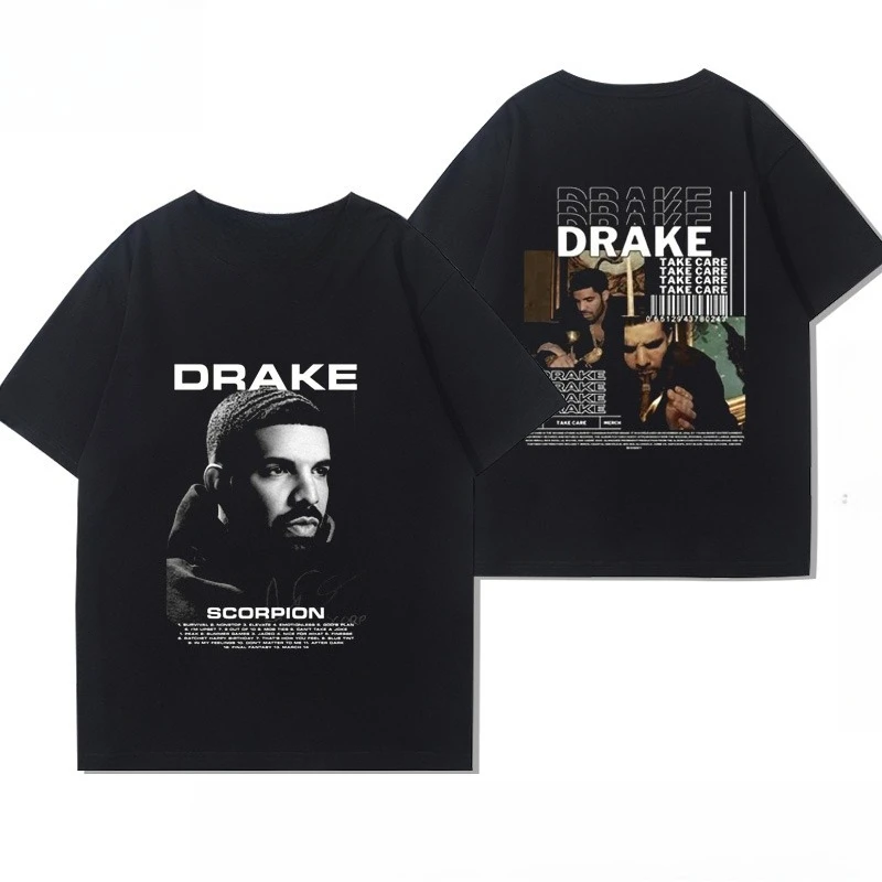 

Drake New Album Мужская и женская футболка из чистого хлопка с короткими рукавами Мужская и женская летняя одежда из чистого хлопка высокого качества