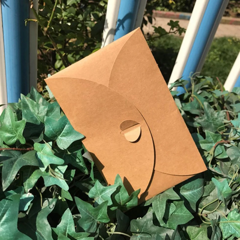 10pcs Vintage Kraft Paper Envelope Handmade DIY Accessories Wedding Enveloppes Mail Package Korean Stationery Business Supplies
