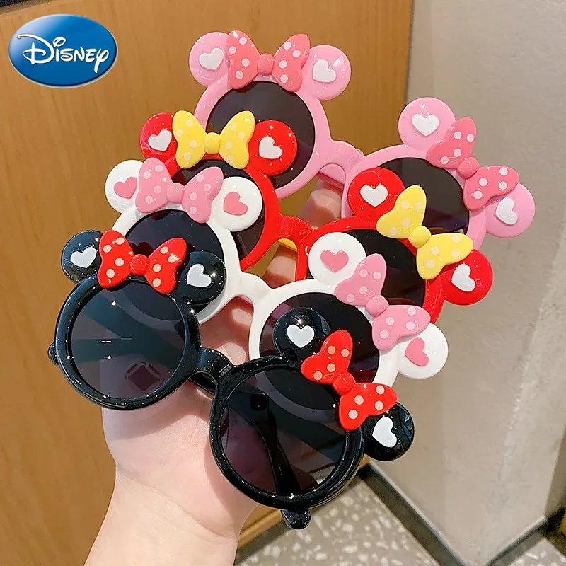 نظارات شمسية للأطفال ، تصميم كرتون ميكي وميني ، نمط كاواي ، قبعة شمس صيفية ، ألعاب للأولاد والبنات ، هدايا ، جديدة