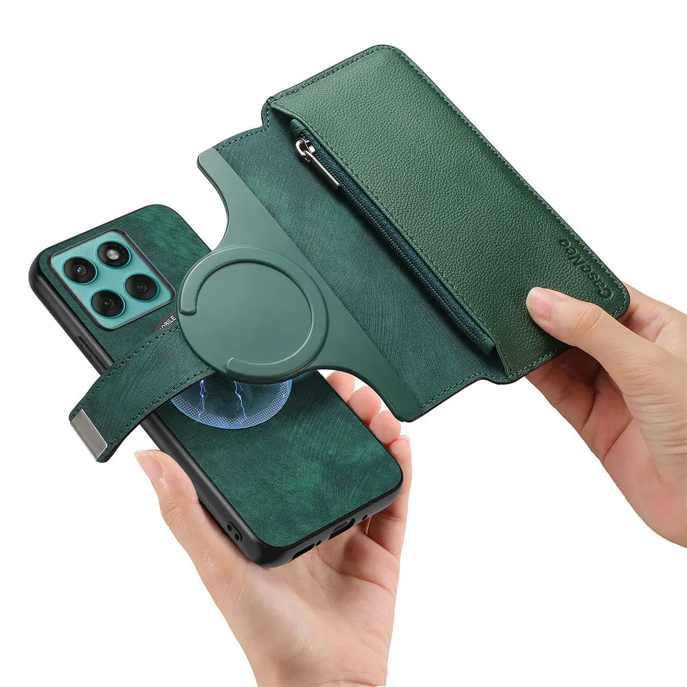 

Detachable 2IN1 Zipper Magnetic Wallet Capa for Motorola Moto Edge 70 60 50 Neo 60s Pro 50 Fusion 60 Neo 5G Leather Flip Cover