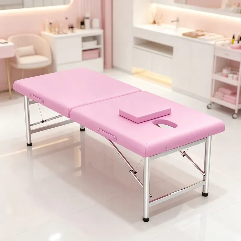 Portable Folding Stainless Steel Massage Table Beauty Spa Bed Lightweight