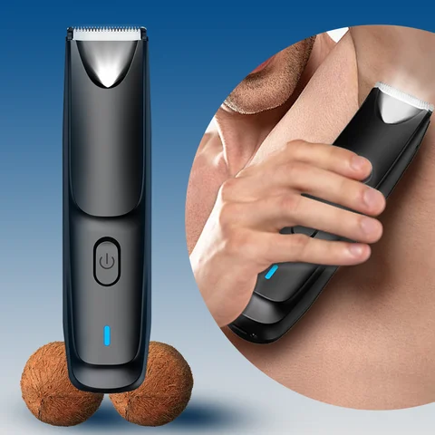 LCD 디지털 디스플레이 충전식 남성 헤어 클리퍼 세트 - 전기 트리머 (블랙 & 골드) 19 SkinSafe 바디/볼 그루머 - LED 및 고속 충전 기능을 갖춘 방수 전기 트리머 키트