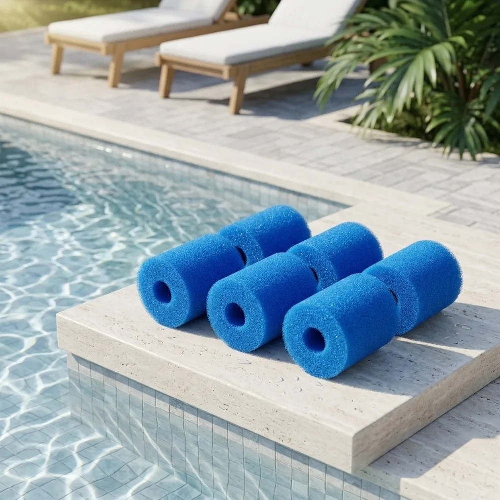 Pool Filter Sponge Replacement for Intex Pool Filtration Systems 6 Pack Reusable Foam Cartridge for Routine Maintenance