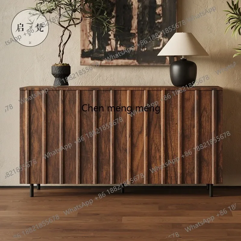 

Modern minimalist side cabinet entry solid wood medieval entrance storage cabinet furniture factory